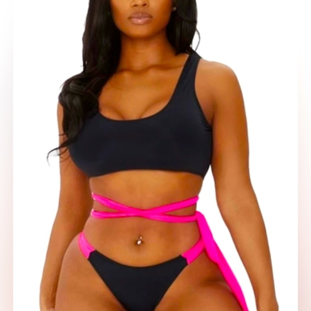 🛑 ICON SWIM 2 piece wrap around bikini size small 👙 NEW W TAGS !!